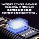 Ediloca EN760 SSD avec dissipateur thermique 2TB PCIe Gen4, NVMe M.2 2280, Jusqu'à 5000MB/s, Interne Solid State Drive, Dynamique SLC Cache, Compatible avec PS5 et PC (PCIe_5000MB/s_Heatsink, 2TB)