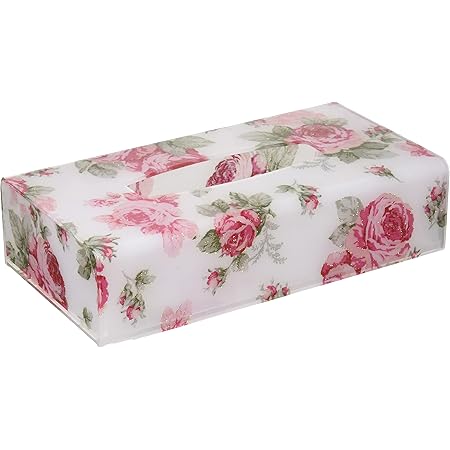 Amazon ティッシュケース ルーシー 薔薇柄 ピンク ゴールド アクリル 花柄ティッシュカバー おしゃれ 箱 Notitle ティッシュ ケース ホルダー