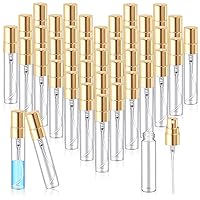 Vista 13 de Zhehao - 200 unidades de mini botellas de spray de 5 ml, botellas de vidrio transparente para perfume, atomizador de perfume recargable