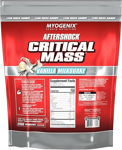 Miniatura 11 de Myogenix Critical Mass Gainer - Suplemento para ganar peso de masa muscular, polvo de proteína de suero de leche sin lactosa - proteína de suero