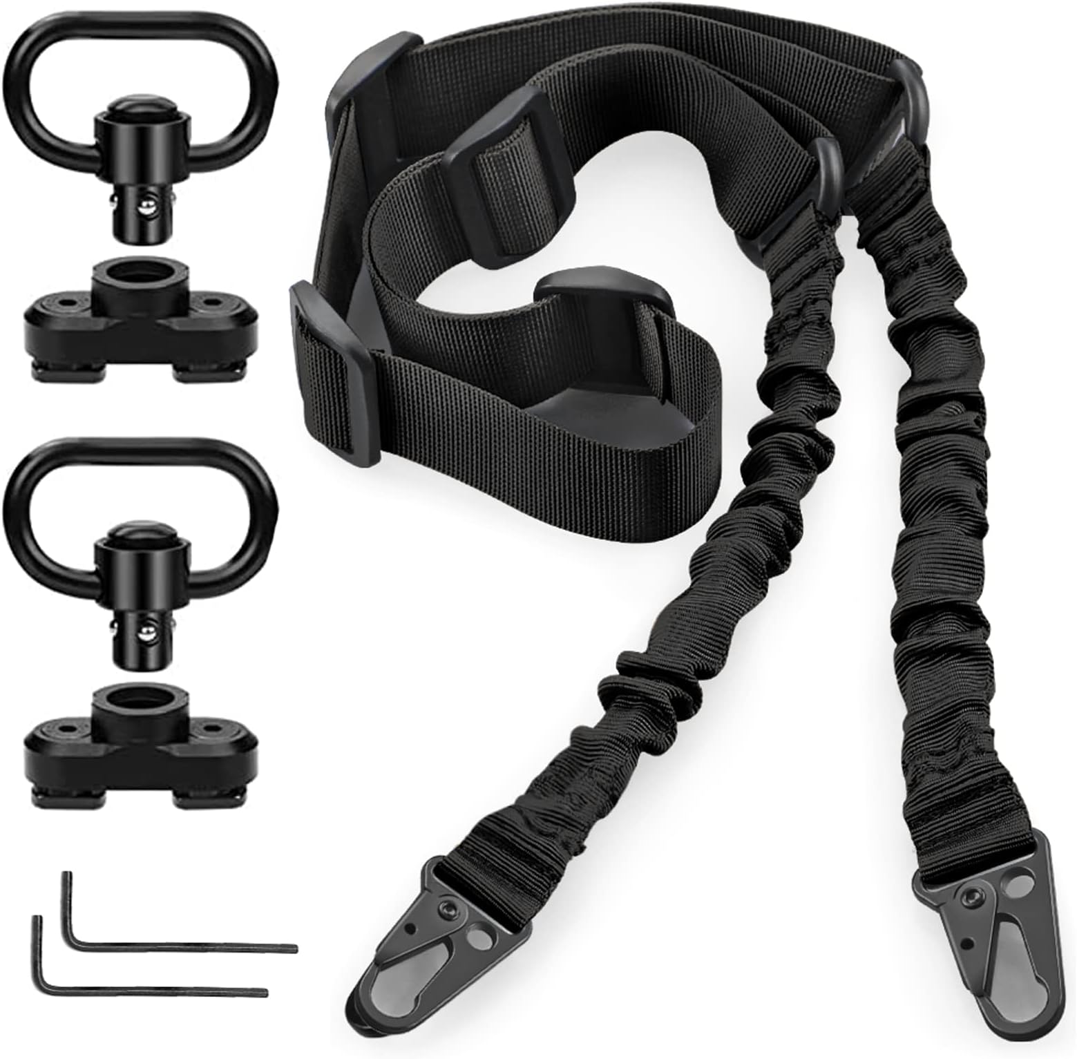 Bontok Sling Swiels Mount Set, 1.25 Inch Metal Sling Mount Attachments Set for Two Point Traditional Sling