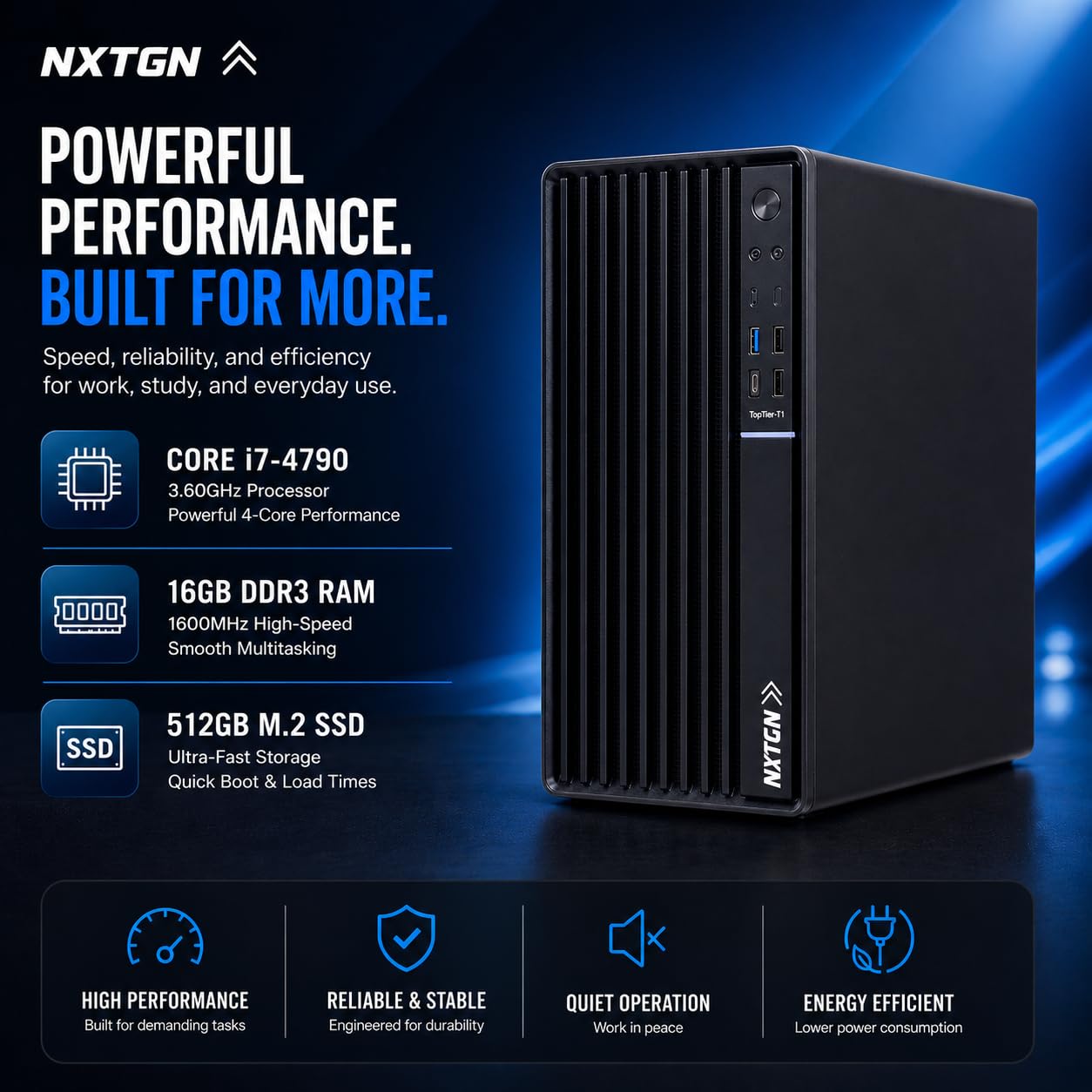 NXTGN Business Desktop PC - i7, 16GB RAM, SSD -8