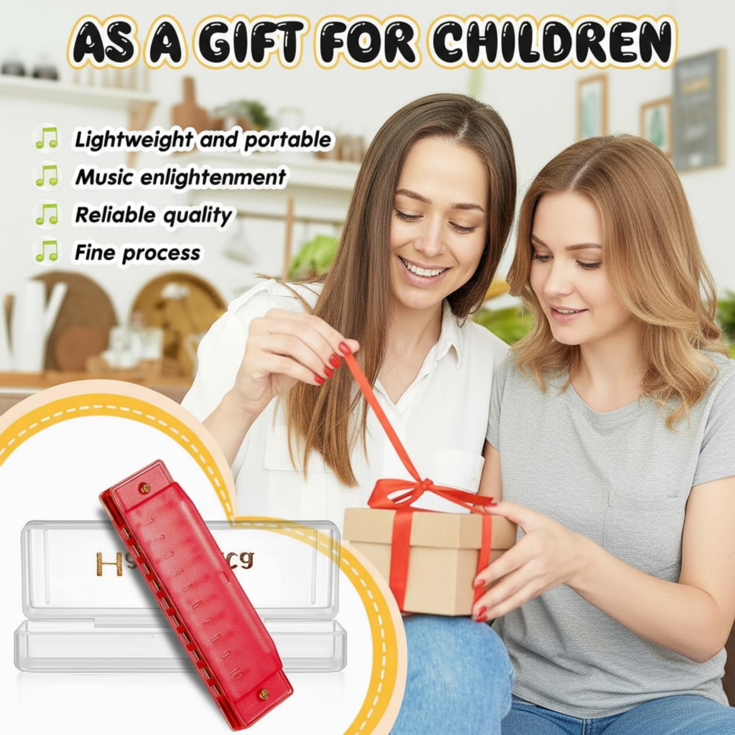 Liliful 10 szt. 10-otworowa plastikowa harmonijka dla dzieci edukacyjna harmonijka muzyczna harmonijka zestaw półprzezroczysta harmonijka instrumentalna prezenty dla dzieci dzieci dorosłych