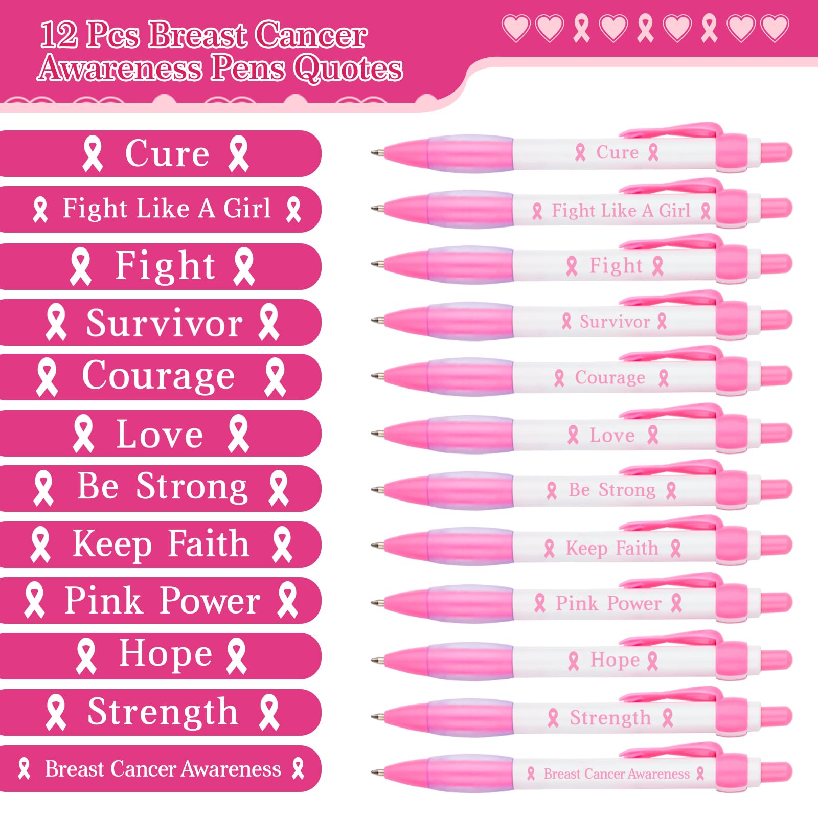 Haishell Lot De 24 Stylos à Bille Pour La Sensibilisation Au