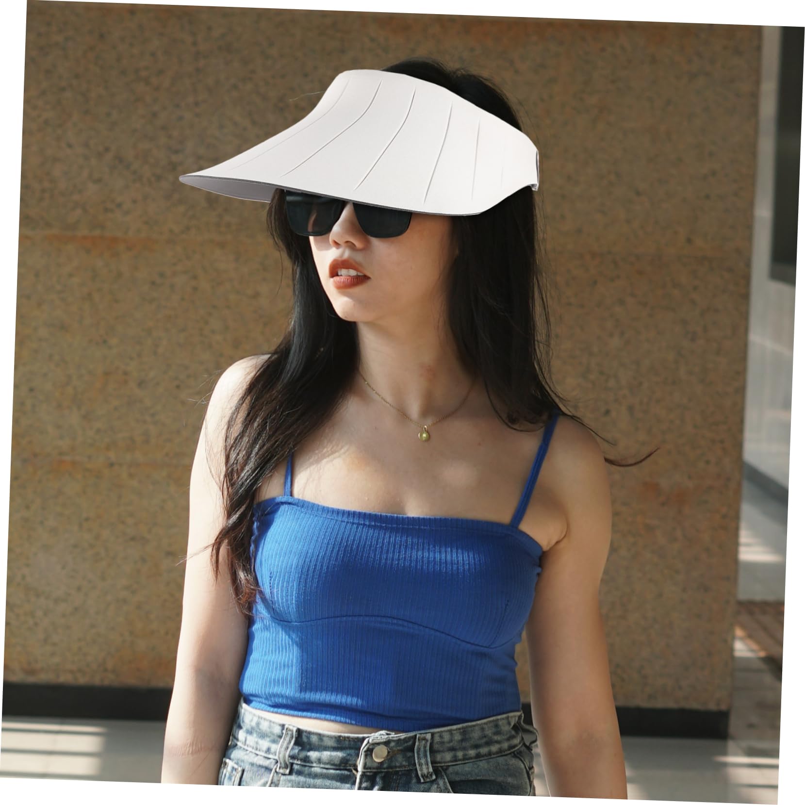 BESTonZON Sombrero de Playa para Mujer con ala Ancha y Protección Solar Gorra Transpirable y Plegable para Actividades Senderismo Piscina y Vacaciones de Verano