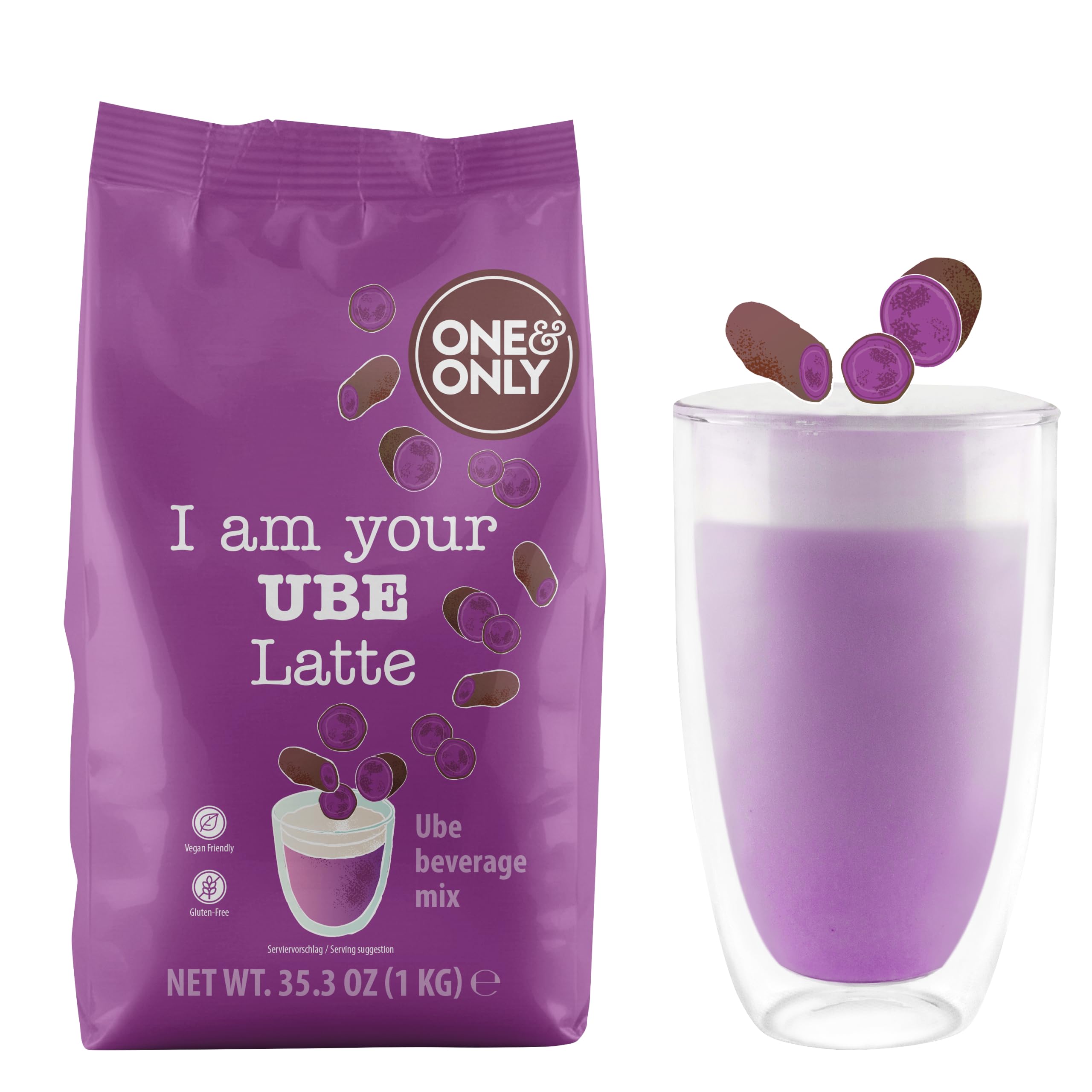 One&Only Ube Latte Pulver 1 kg – violette Yamswurzel von den Philippinen