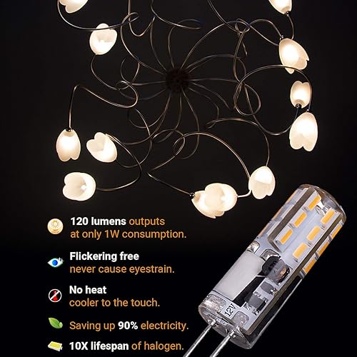 Miniatura 2 de Bombilla LED G4 de 12 V CACC con base bi-pin para paisaje, bombilla halógena JC de repuesto de 10 W, bombilla Mini T3 de 1 W y 12 voltios para luces