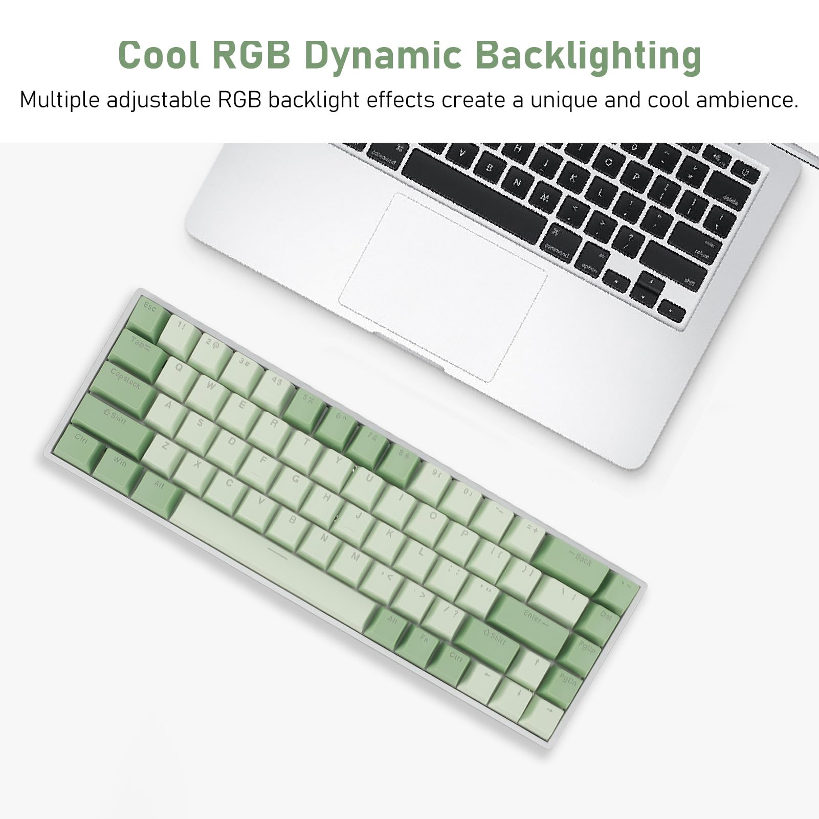 Klawiatura Mechaniczna, 68 Klawiszy Klawiatura do Gier z Czerwonym Przełącznikiem Hot Swap z Podświetleniem RGB, Przenośna Przewodowa USB o Układzie 60% do Laptopa PC