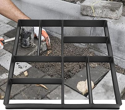 Path Brickform Paver Cement Molds for Concrete DIY Path Paver Molds Reusable Stepping Stone Paver Durable Concrete Molds for Walkways Patio Lawn Garden Color A-40cm/15.75"
