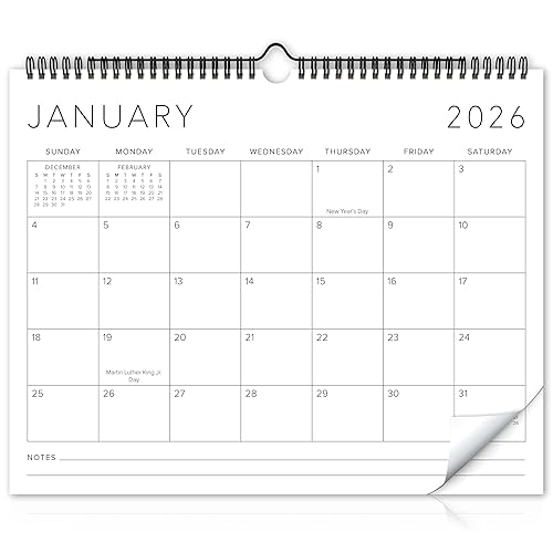 Beautiful 2026 Wall Calendar - Runs from January 2026 until