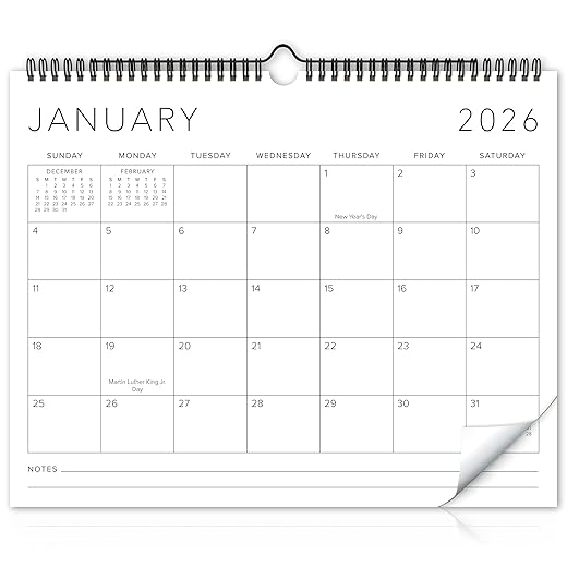 Beautiful 2026 Wall Calendar - Runs from January 2026 until July 2027 - Large 14.5" x 11.5" Office Wall Calendar for Easy Organizing