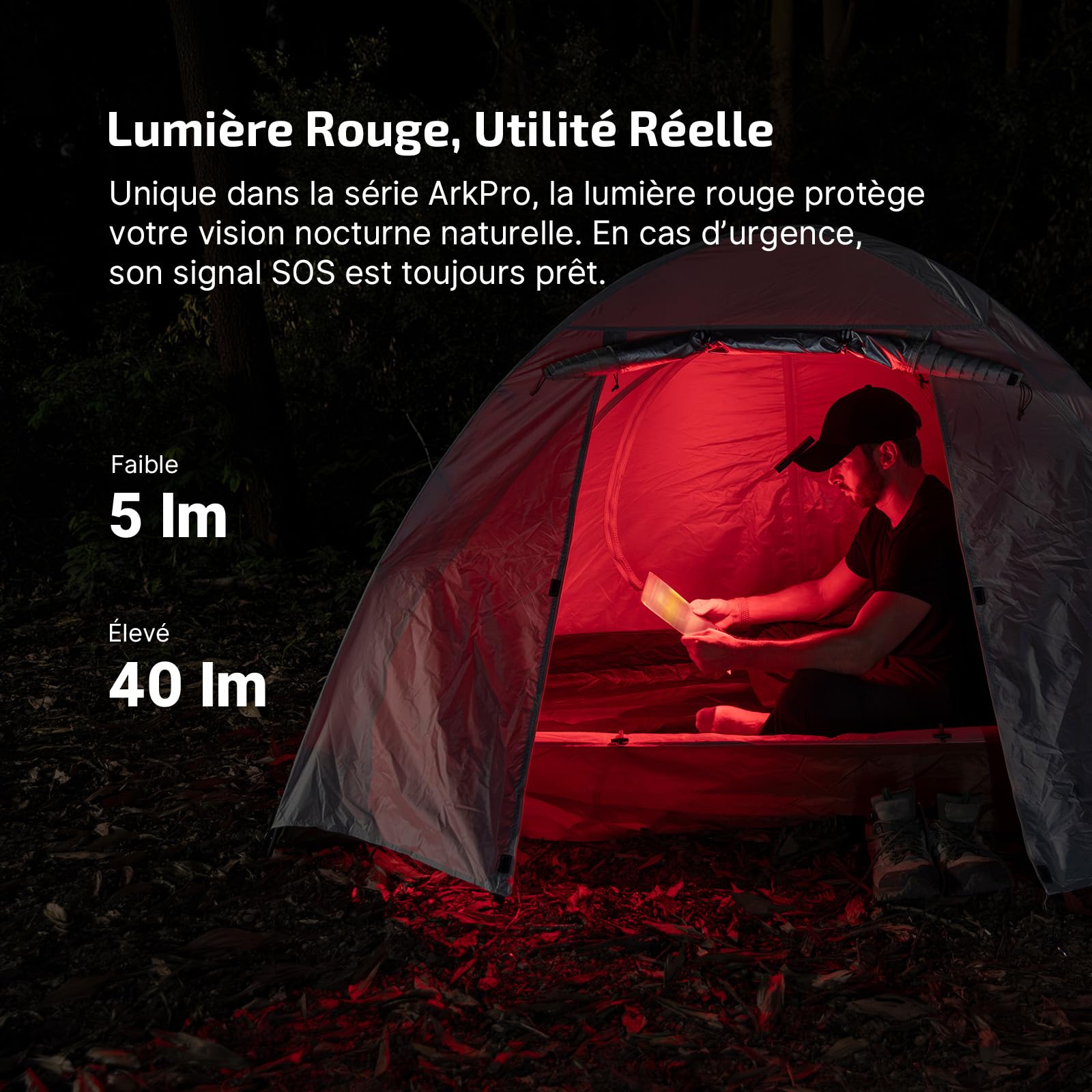OLIGHT ArkPro Lite Petite Lampe torche, à lumière rouge pour signal SOS