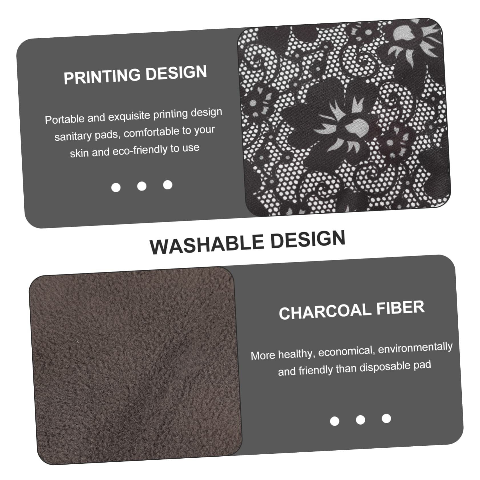 FRCOLOR Juego De 4 Compresas Reutilizables Estampadas Lavables Y Surtidas Para Mujer Protegeslips Menstruales Cómodos Y Resistentes A Fugas 6 Unidades X 4