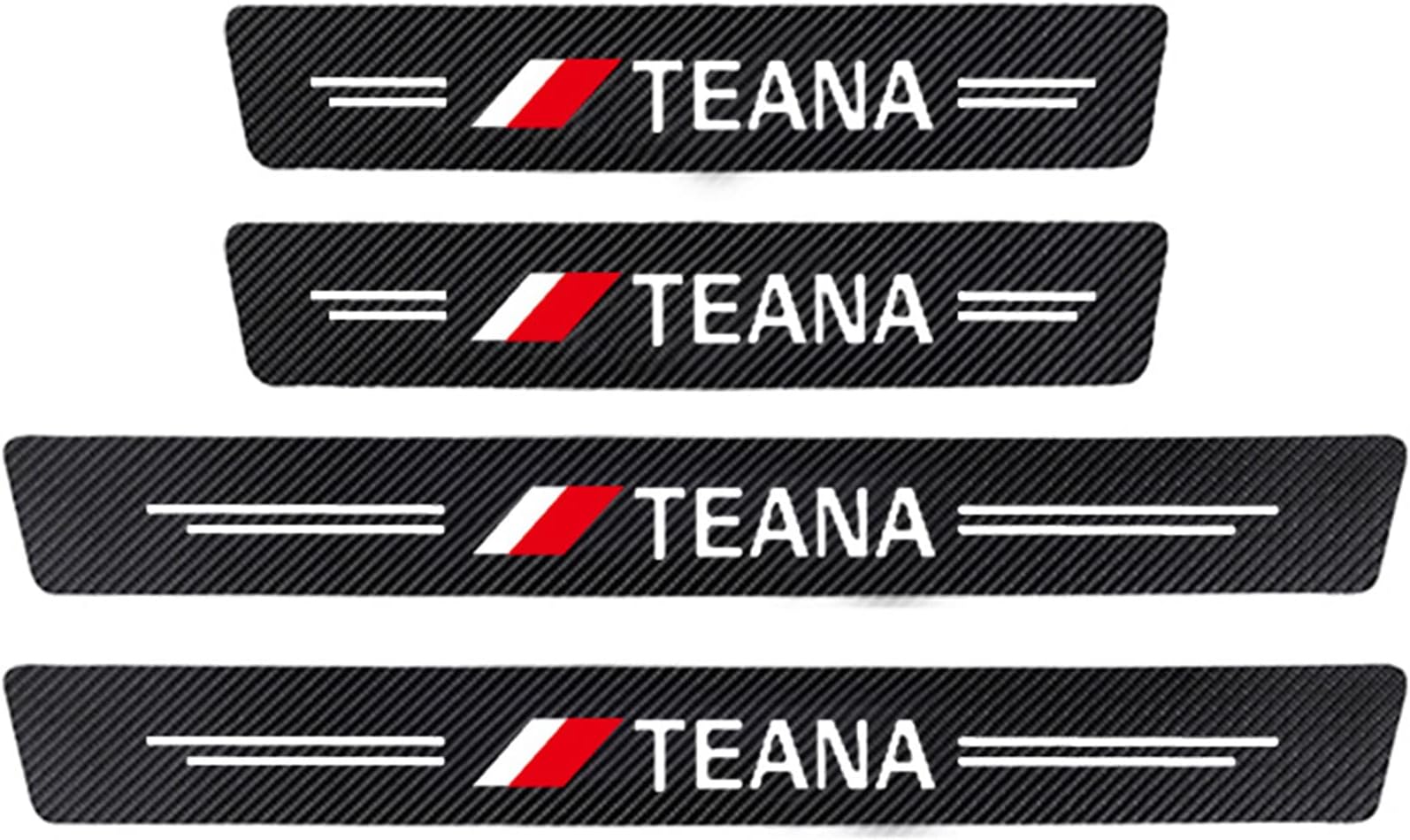 EAGLEG 4pcs Carbon Fiber Car Door Sill Protector for Nis-san Qashqai Juke Note TEANA TIIDA MAXIMA SYLPHY, 4D Sill Scuff Plate Sticker Auto Welcome Pedal Threshold Decorative Accessories, TEANA