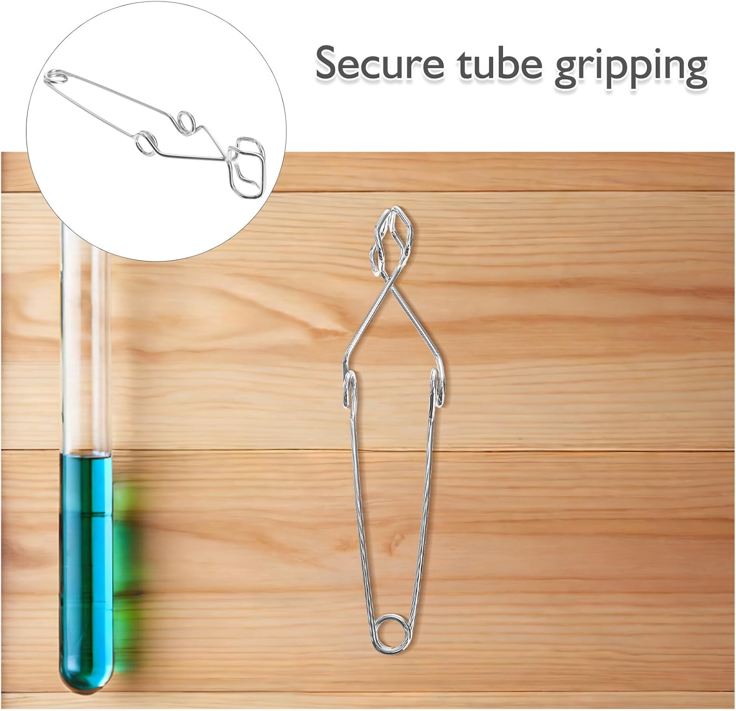 6pcs Large Metal Test Tube Clamps Laboratory Iron Clamp Stand with Spring-loaded Grip for Lab Equipment and Scientific Testing