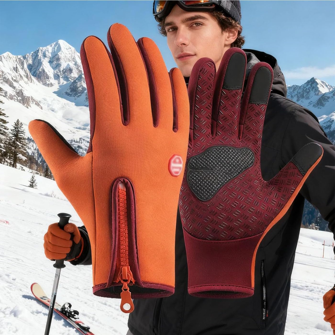 Warm Thermal Gloves for Cycling, Running and Driving, Ultimate Waterproof & Windproof Thermal Non-Slip Glove𝐬 for Sports - Image 6