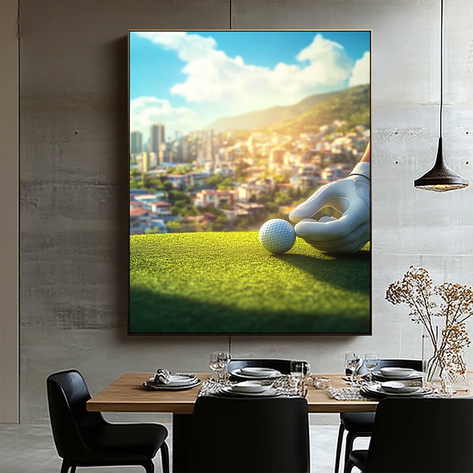 Malen Nach Zahlen Erwachsene Golf, Malen Nach Zahlen Kinder Sport Kreativ Set für Erwachsene Leinwand zum Bemalen 135 x 100cm, Acrylfarben Paint by Numbers,DIY Set für Zimmer Deko Geschenke model-4582