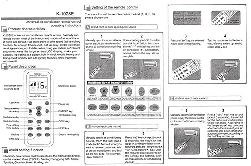 Miniatura 8 de Mando a distancia universal para LG Gree Midea Kelong Chigo Mitsubishi Toshiba Hitachi Fujitsu LG Sharp Samsung Electrolux Sanyo AUX Gree Haier