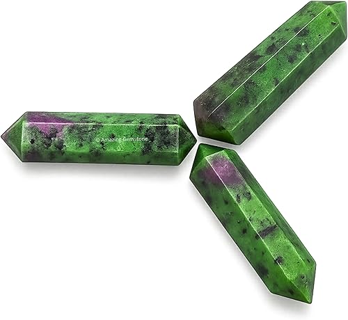 Vista 106 de Amazing Gemstone Puntos de cristal de amatista, cristales curativos y piedras a granel, paquete de 3 puntas curativas de doble terminación
