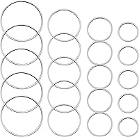 Vista 8 de 70 Uds., aretes de aro con cuentas, aretes redondos redondos, bisel abierto, marco colgante para fabricación de joyas