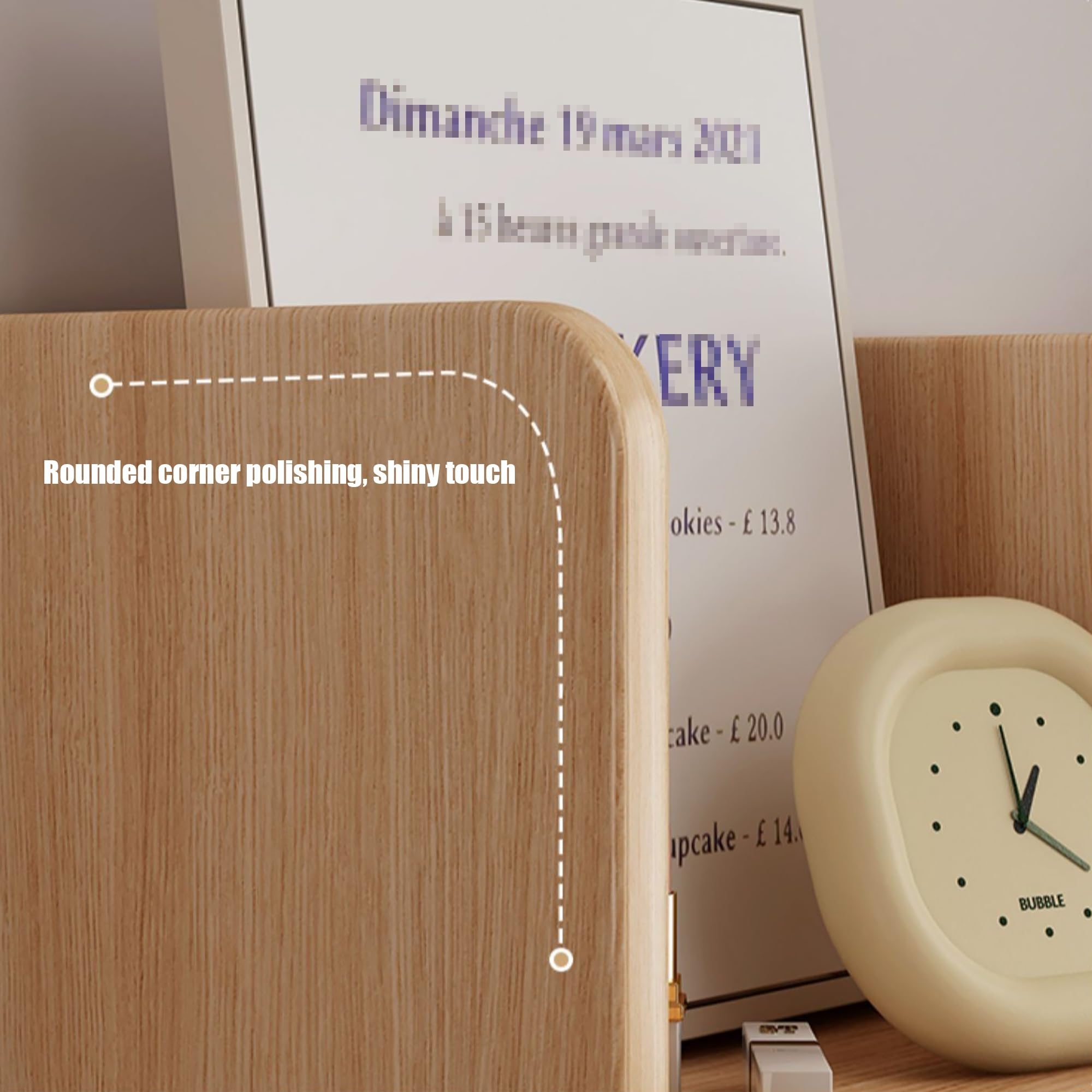 Estantería de escritorio de madera – Solo estante de escritorio superior estantes de oficina y estante de almacenamiento para el hogar dormitorio y suministros de oficina nizer encimera sobre