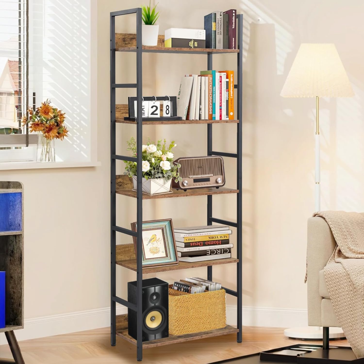 M2816-104-73】 本棚 漫画 大容量 スリムタイプ スリム本棚 大容量