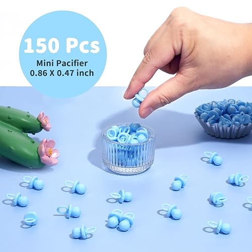 Miniatura 2 de Chupetes para baby shower, 150 mini chupetes para baby shower, lindos chupetes de plástico para juego de baby shower, decoración DIY, revelación de