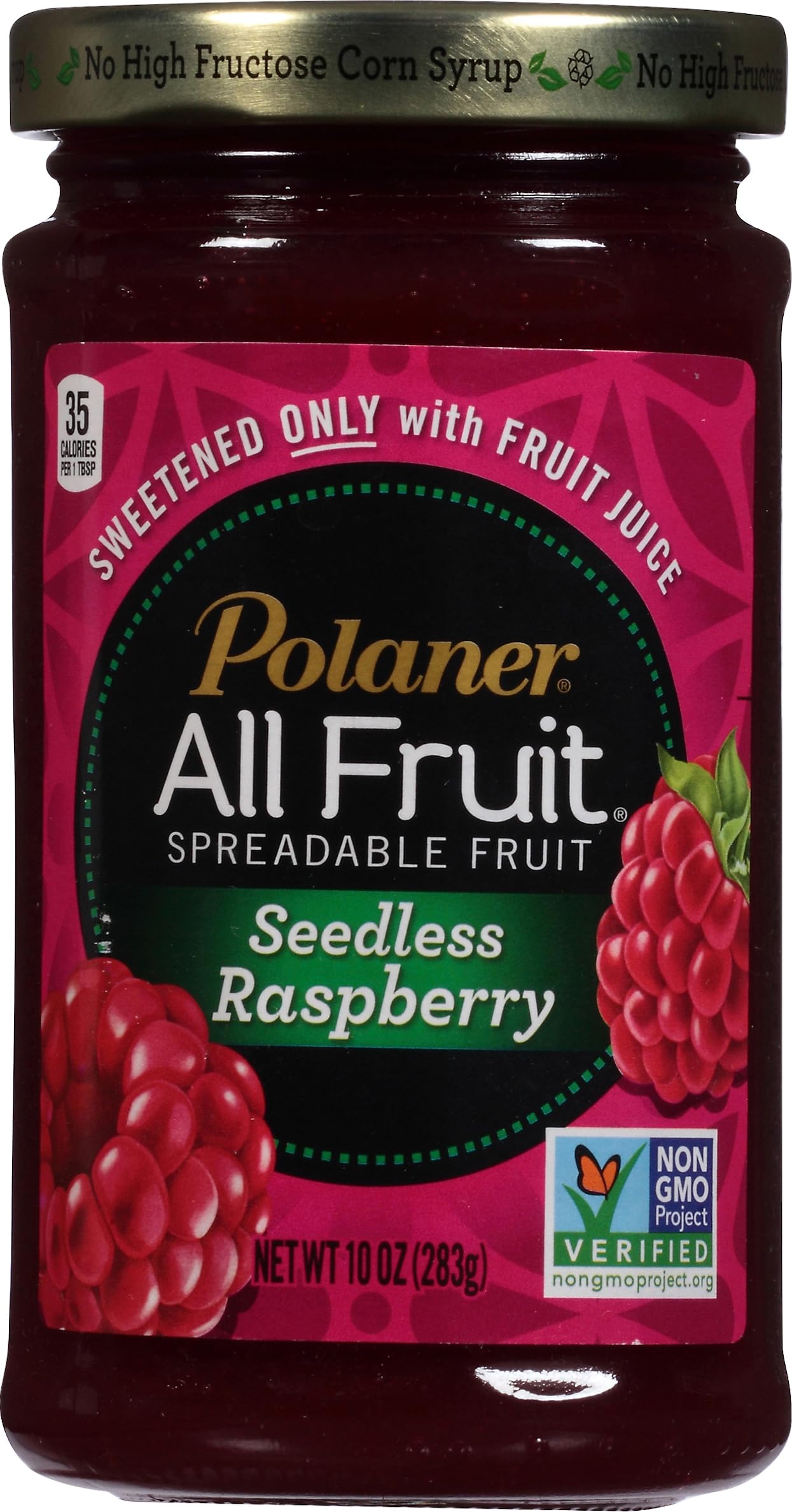 Polaner All Fruit Spreadable Fruit, Seedless Raspberry, 10 Ounce