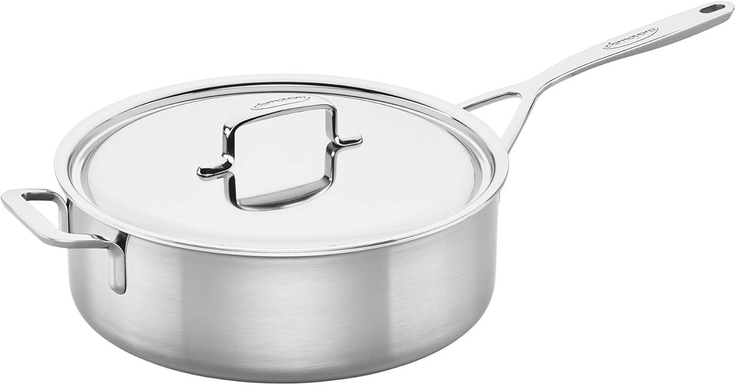 Demeyere 5Plus Stainless Steel 6.2l Saute Pan with Helper Handle Saucepans