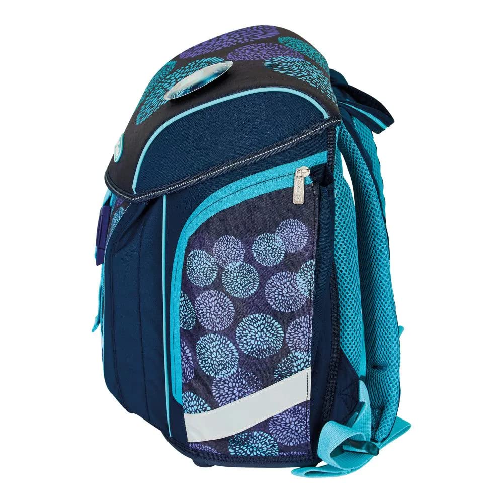 Herlitz® Schulrucksack Filolight Plus Jungen Schulranzen Rückentasche | Volumen 16L | Herren Damen Unisex Sport | Für Schüler Student | Inklusive Beutel und Federmappe | Flower Owl, multicoloured,