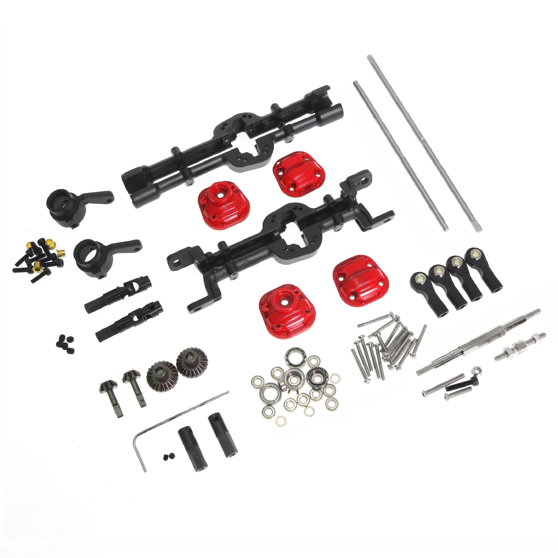 1 Set of Remote Control Car Metal Upgrade and Modification Parts and Rear Axle Assembly for MN D90 D91 D96 98 99S W173