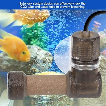Semme Co2 Diffuser for Large Aquarium,Aquarium CO2 Diffuse Atomizer, Dioxide Dissolve System for Fish Easy Carbon Dioxide Diffuser CO2 Atomizer for Super Fish Aquarium Equipment(Brown