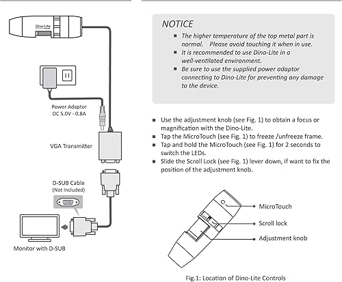 Miniatura 7 de Dino-Lite Microscopio digital VGA AM5216ZTL - 720p, 10x - 140x aumento óptico, luz polarizada, larga distancia de trabajo, no necesita software -