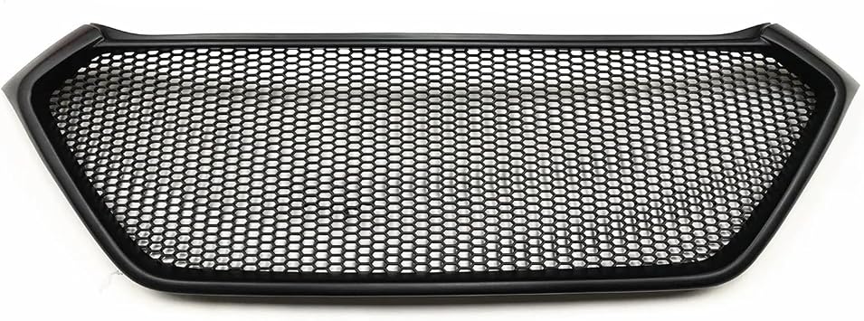 Grill Compatible with Hyundai Tucson 2016-2018 Carbon Fiber/Fiberglass Front Grille Honeycomb Style Car Upper Bumper Hood Mesh GriGlass Fiber