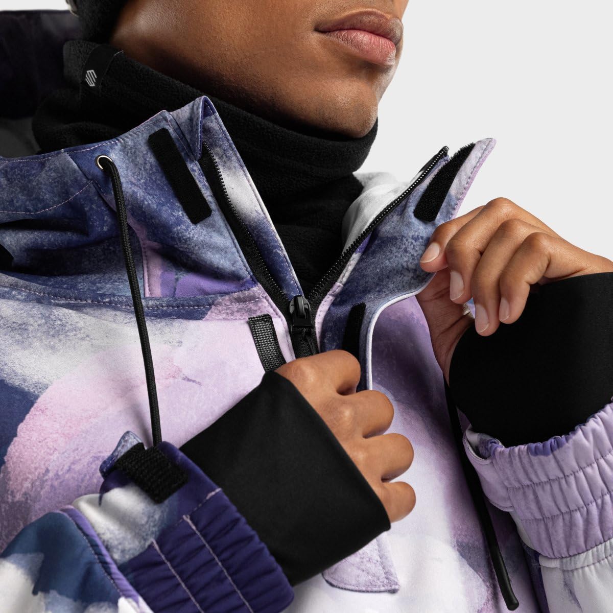 SIROKO - Veste de Snowboard avec Poche Kangourou W3 Cloudmont