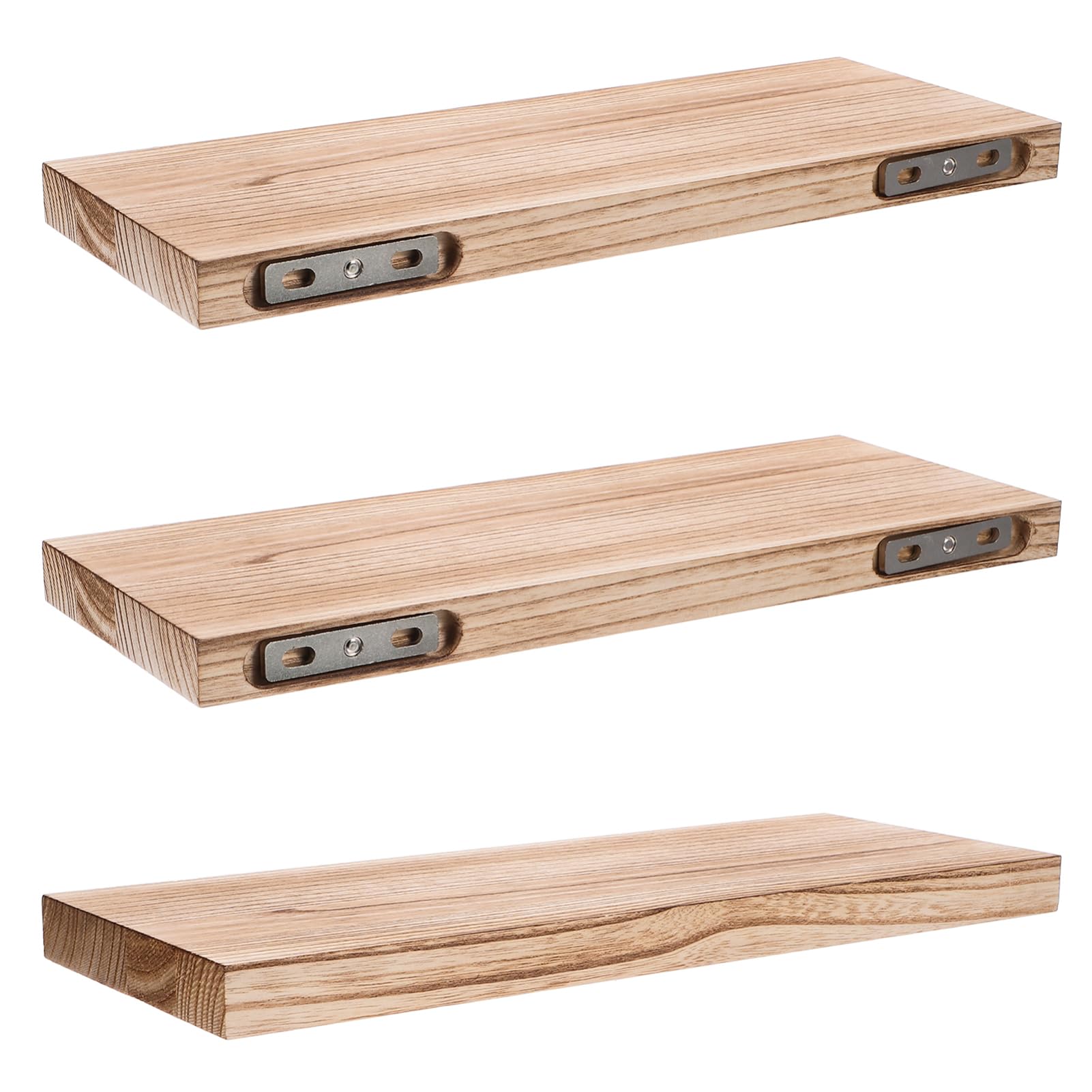 Estantes Flotantes de Madera para Pared 3 Piezas, Montaje