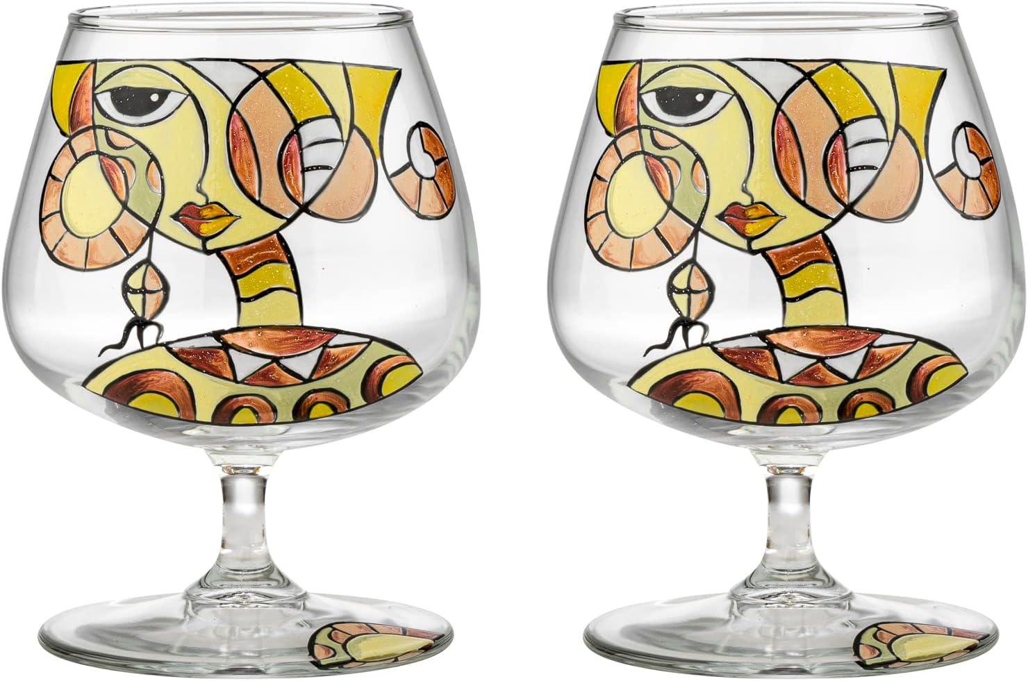 440219-2-PM 14.5 oz Brandy Glasses 5"-High «MILEDY» Snifters, Set of 2