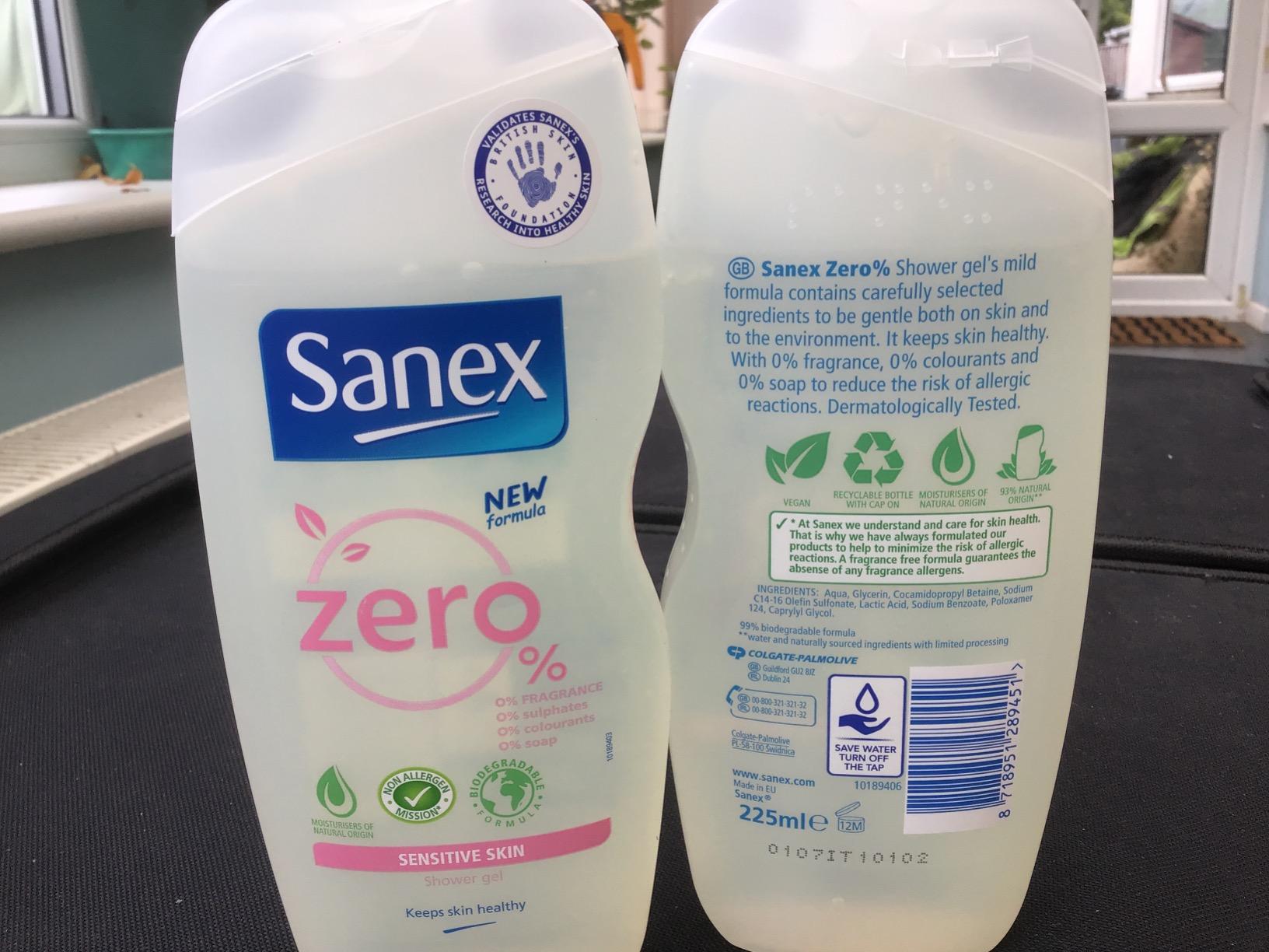 6 x Sanex Zero Sensitive Skin Shower Gel 250ml Amazon.co.uk Beauty