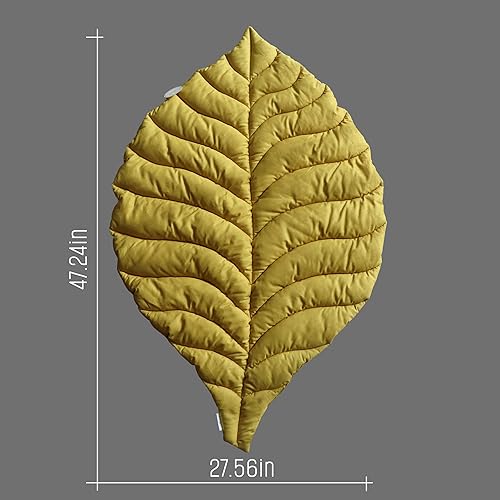 Miniatura 2 de Jasmine - Tapete de juego para bebé, de algodón en forma de hoja, lavable, tapete multifuncional (ocre)