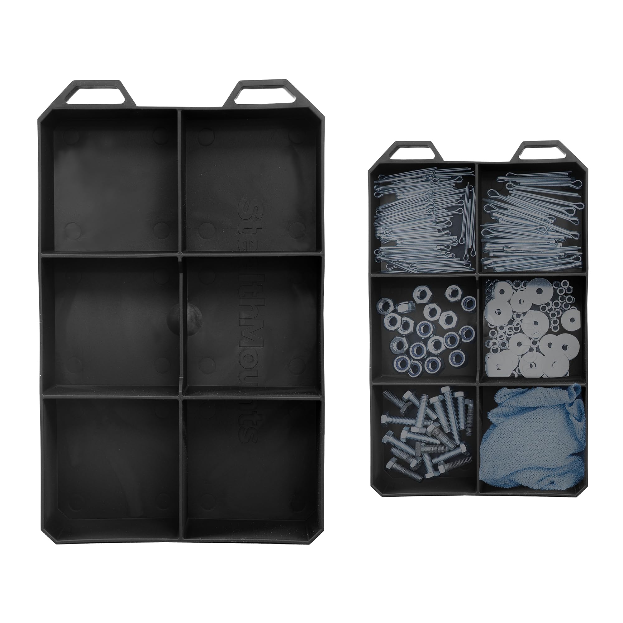 StealthMounts Six FlexiTray | Flexible Tool Trays Compatible with Milwaukee PACKOUT | Organiser for Tools, Nuts, Bolts & Parts | Workshop, Garage & Van Storage | Made in The UK