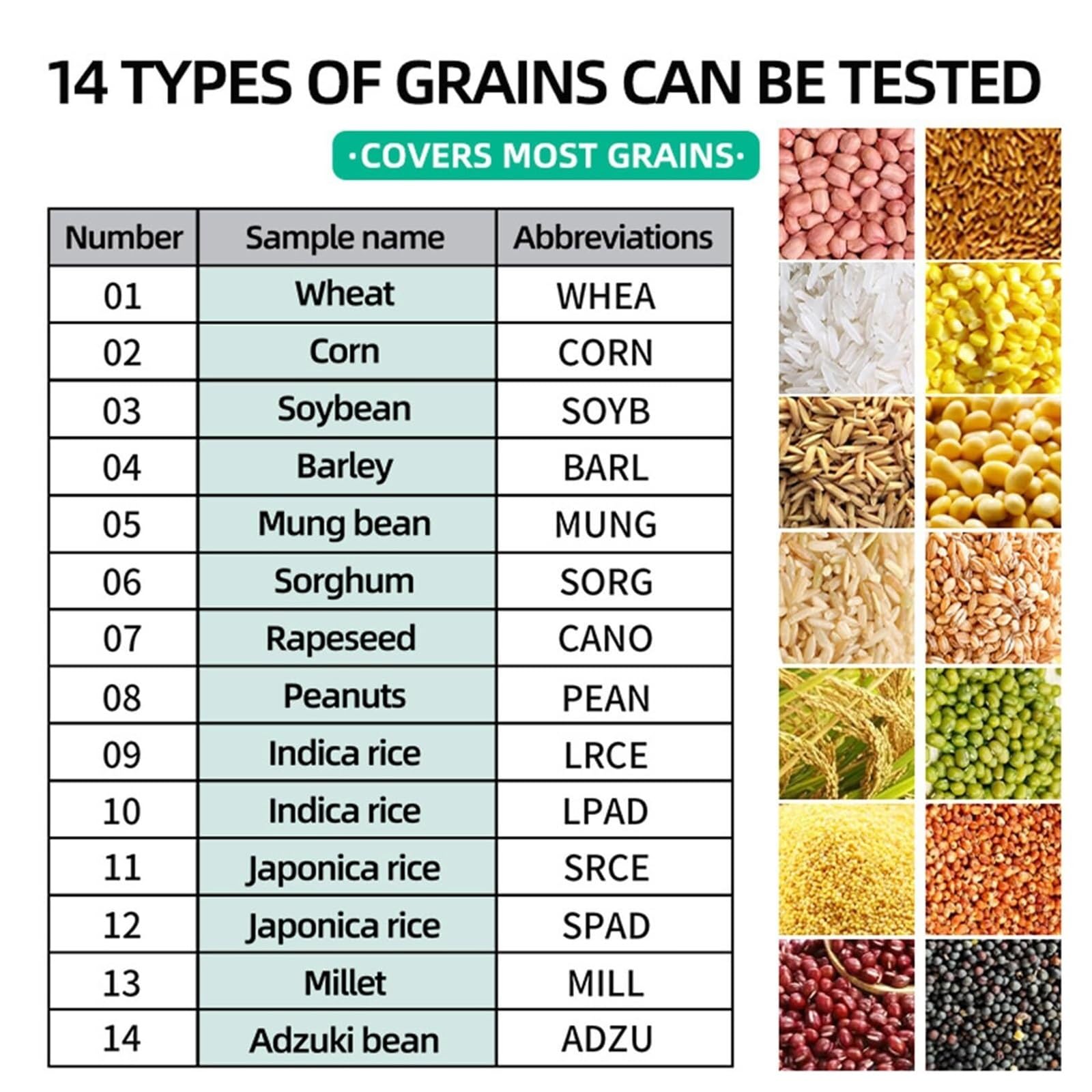 Humidimètre numérique LCD pour 14 types de grains, mesure 1 à 40 % d'humidité, capacité d'échantillon de 240 ml pour les agriculteurs et les robots culinaires