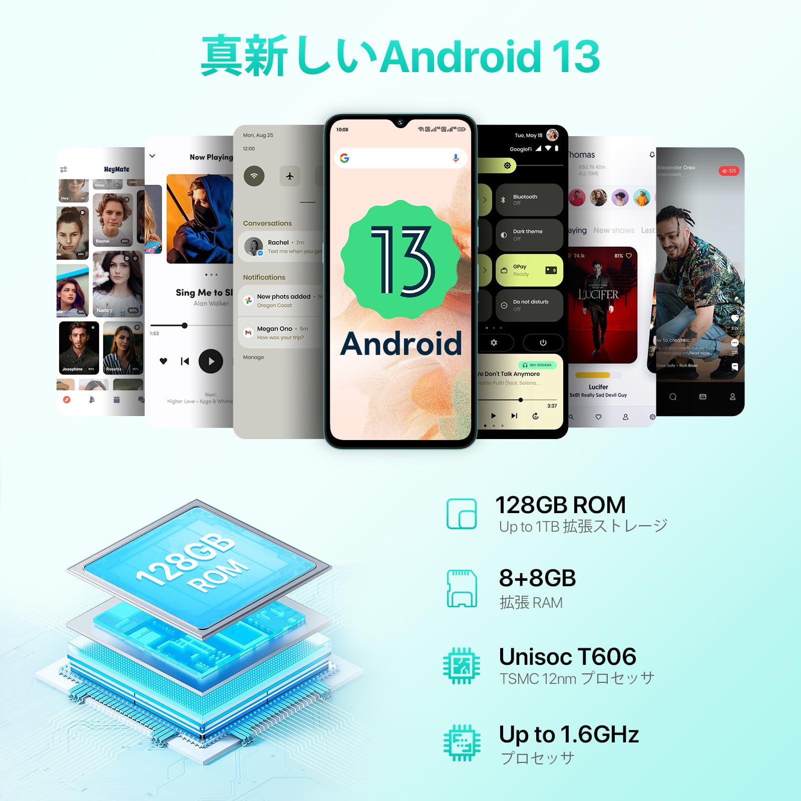 Amazon | UMIDIGI A15C Android13 スマホ SIMフリー アンドロイド 