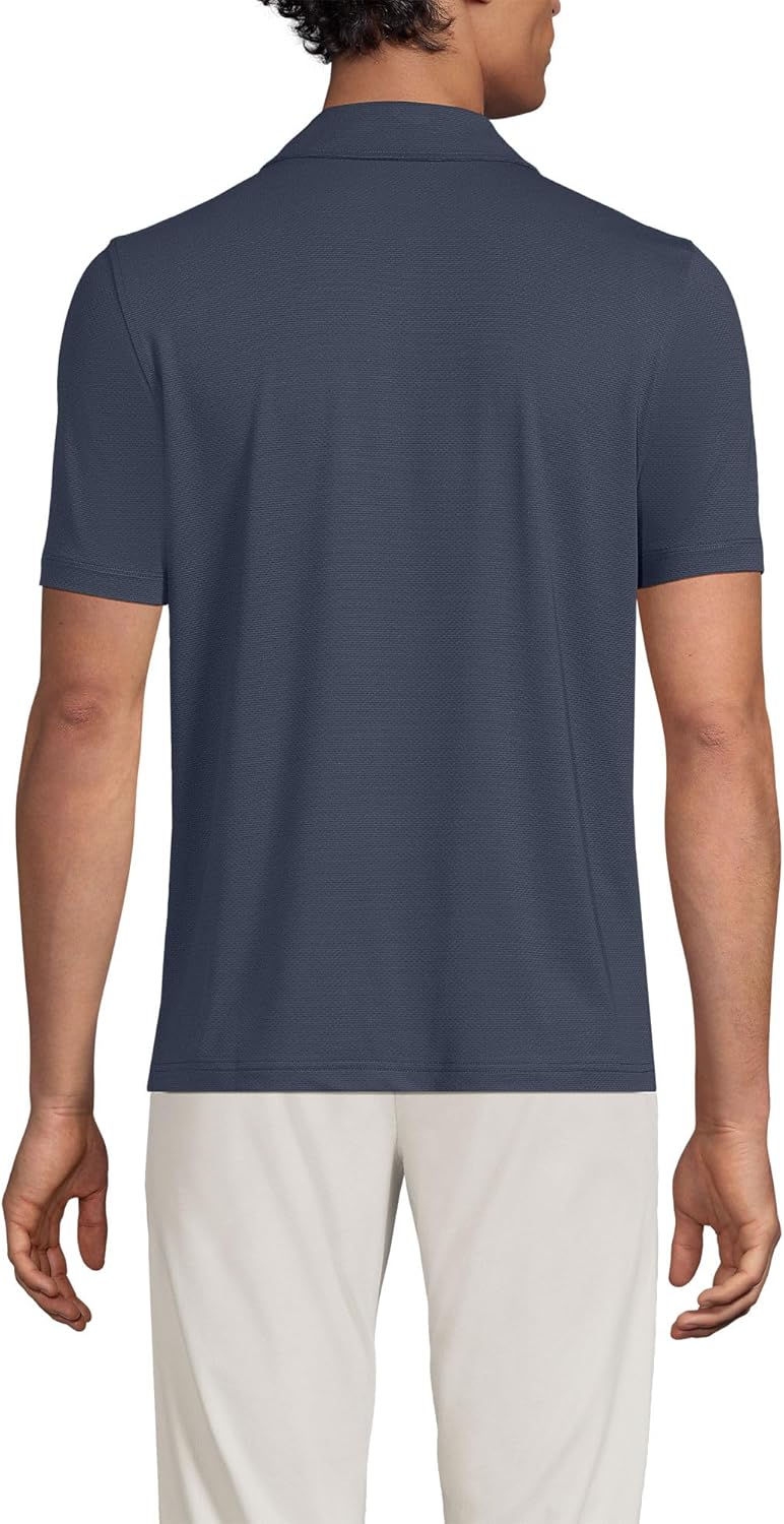 Lands' End Men's Short Sleeve Performance Snap Polo