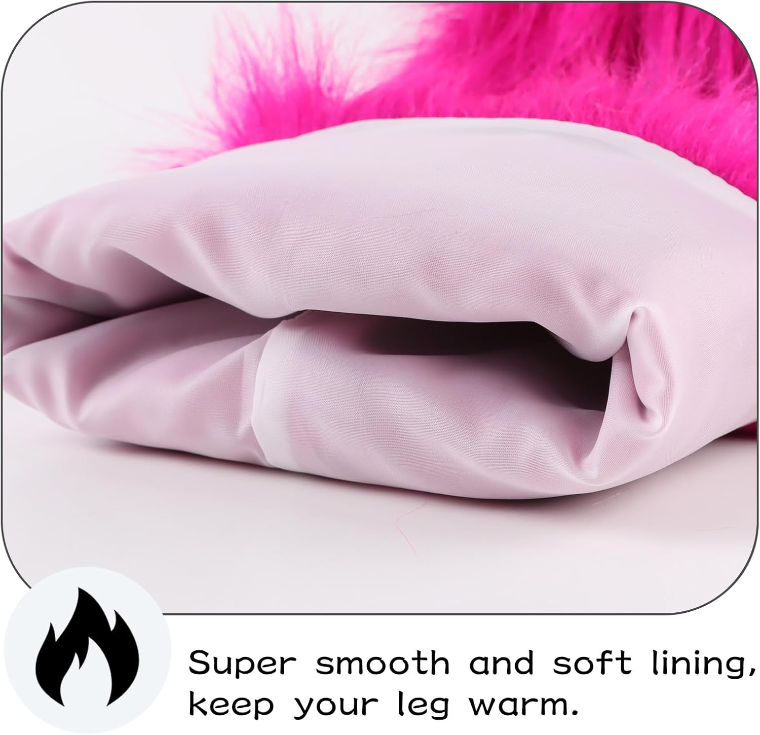 Peecabe Winter Women Faux Fur Fluffy Leg Warmers Fuzzy Long Boot Covers Furry For Christmas - Image 3