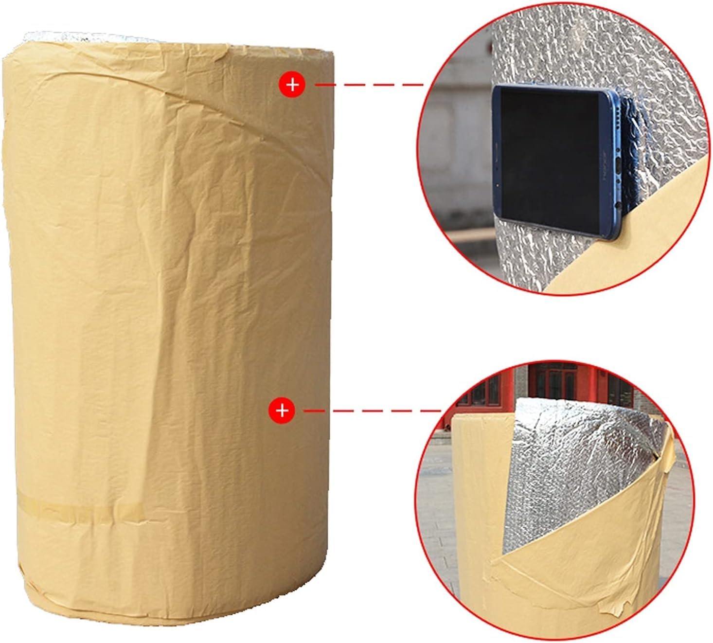 Rouleau d'isolation Thermique de Feuille réfléchissante de radiateur de Film d'isolation Thermique, matériau d'isolation réfléchissant la Chaleur(1 * 30M)