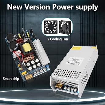 DC 12V Power Supply, 110V AC to 12V DC Converter Power Supply Adapter Transformer for Motor Pump CCTV Security Camera Car Stereo 3D Printer, DC 12V 125A 1500W, DC 12V