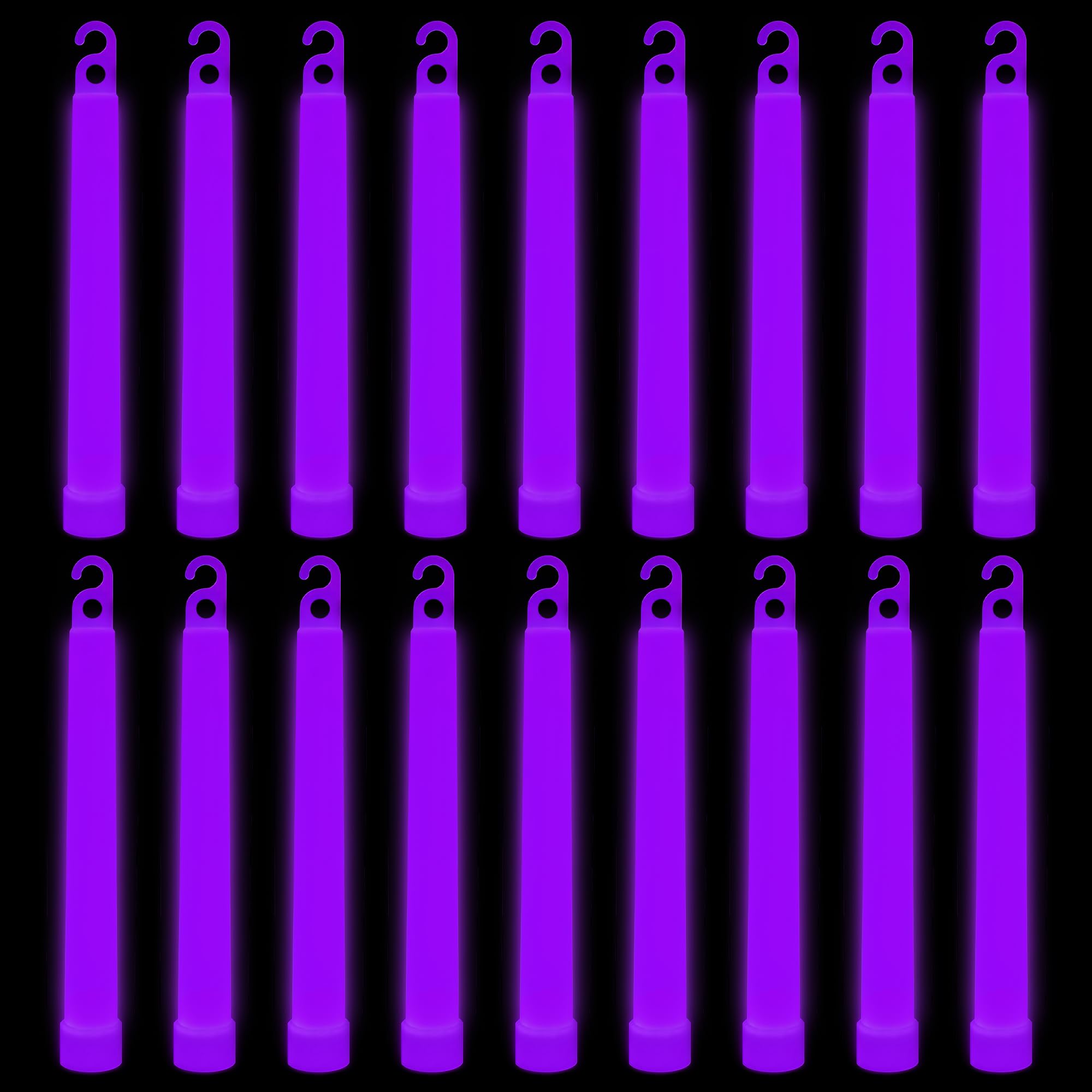 WedDecor 6 Inch Ultra Bright Glow Sticks with Lanyards Purple Colour 25pcs