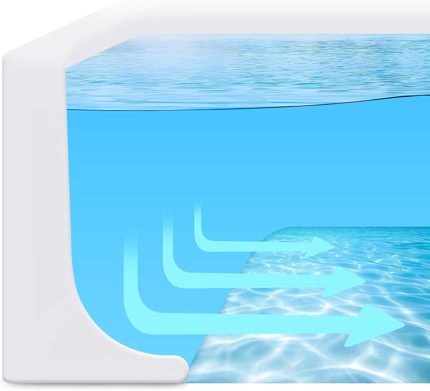 Soft Shower Threshold Water Dam Barrier, Transparent, 39''