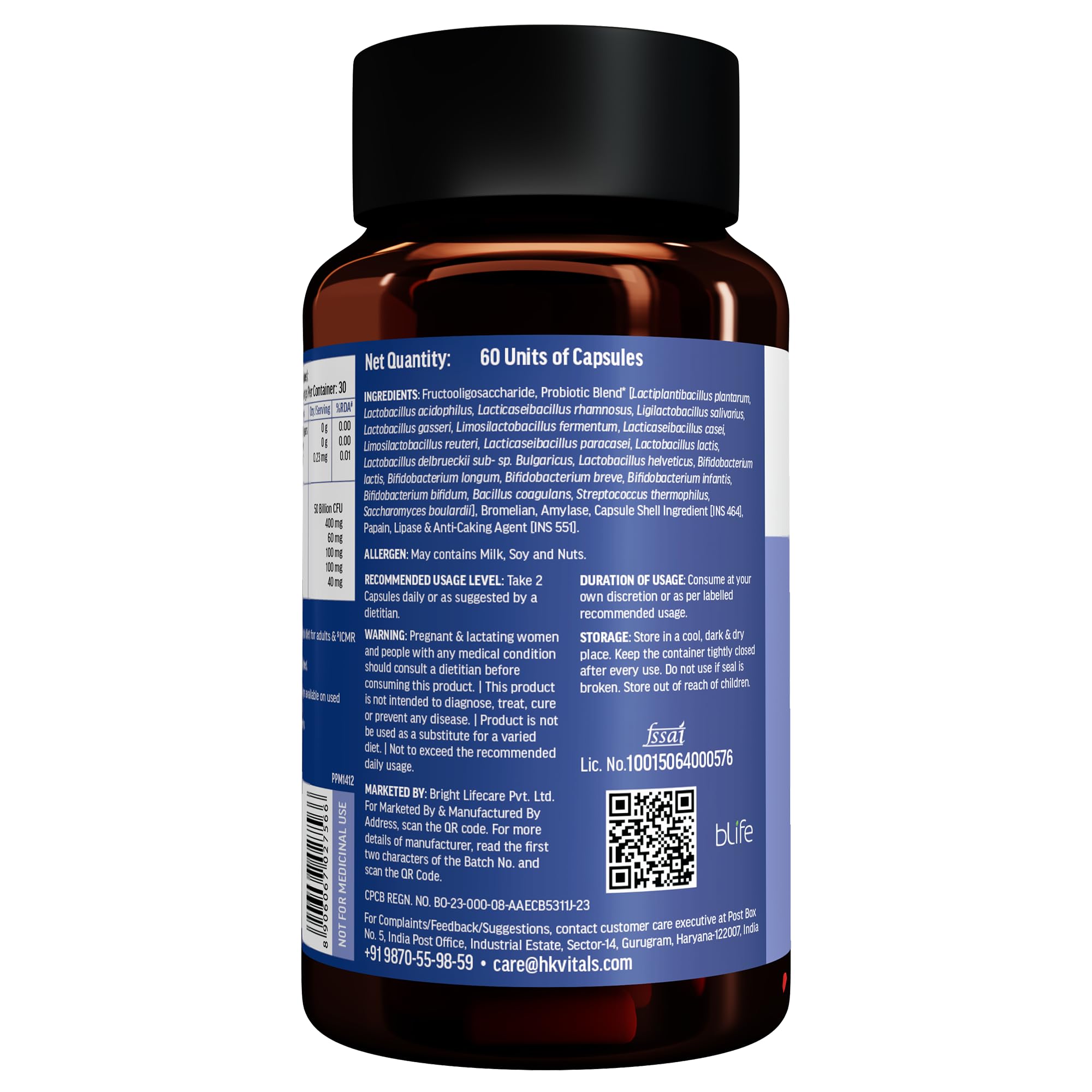 hk vitals Probiotics, 60 Capsules — Amazon image 8
