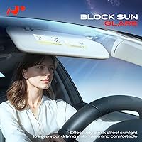 Vista 4 de A-Premium Parasol para conductor y pasajero compatible con Honda Civic 2006, 2007, 2008, 2009, 2010, 2011, sin espejo de tocador, sin luz